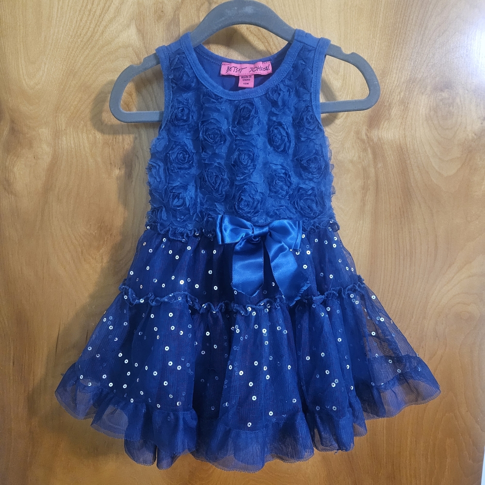 Betsey Johnson Royal Blue Rose Tulle TuTu Dress